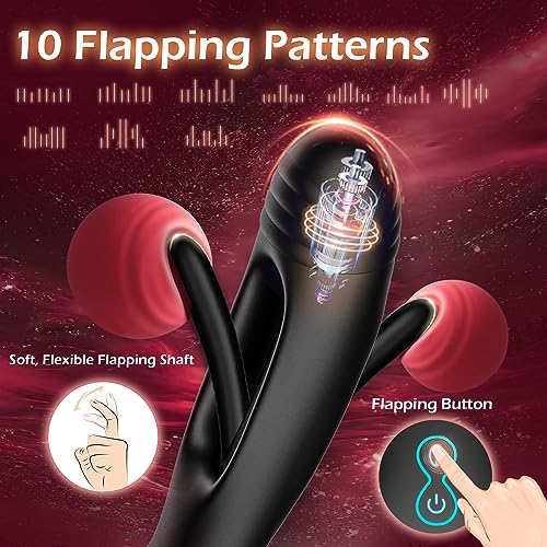 Prostata-Massagegerät mat 10 Flapp- a Vibratiounsastellungen