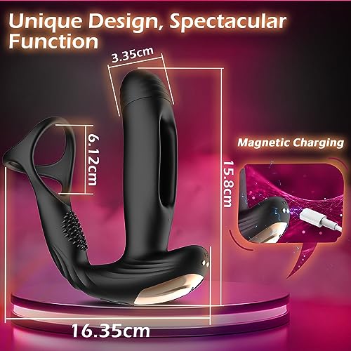 Prostata-Massagegerät mat 10 Flapp- a Vibratiounsastellungen