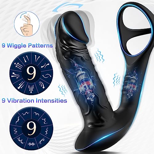 Prostata-Massagegerät mat 9 Vibratiounsastellungen & Wackelbewegungen