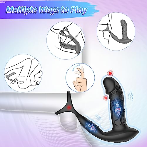 Prostata-Massagegerät mat 9 Vibratiounsastellungen & Wackelbewegungen