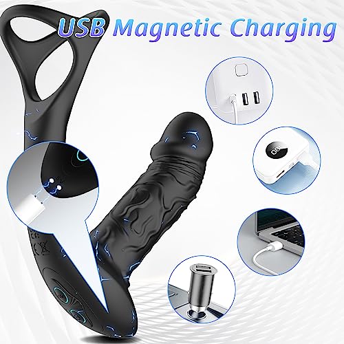 Prostata-Massagegerät mat 9 Vibratiounsastellungen & Wackelbewegungen
