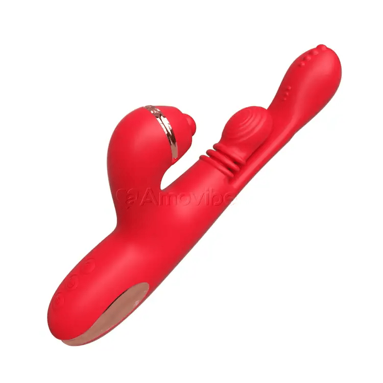 G-Punkt Vibrator mat kreesfërmeger Masséierung, Vibration & 3 Hülse fir Klitoris Tap, Kitzelen & Lecken