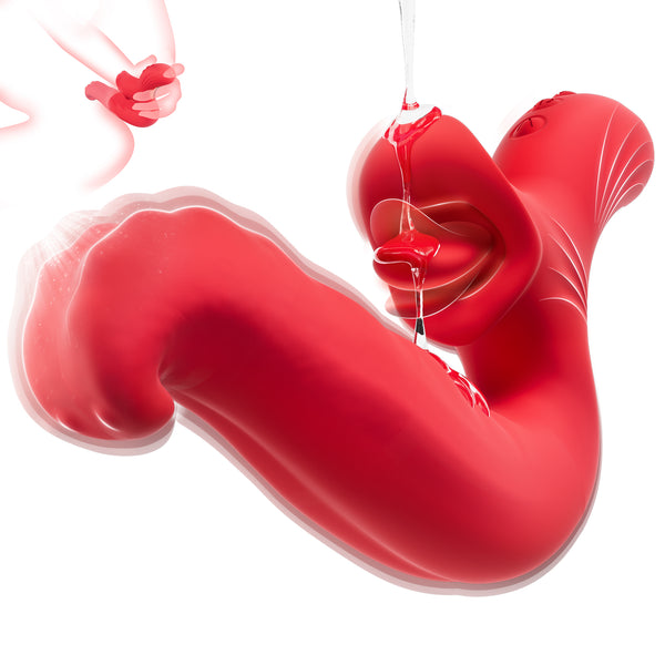 Rotéierende Zongenvibrator – 10 intensiv Modi fir Klitoris- & Nippelspill