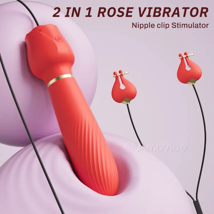 Klitoralvibrator mat Broschtklemmen