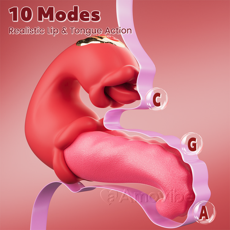 Dual Rose Thrusting G Spot Vibrator mat Zong Lecken & Vibration