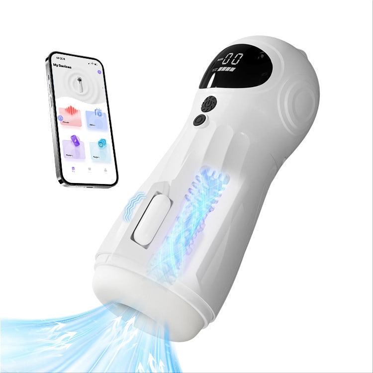 Automatesche männleche Masturbator – Saug & Vibratioun, App-Steierung