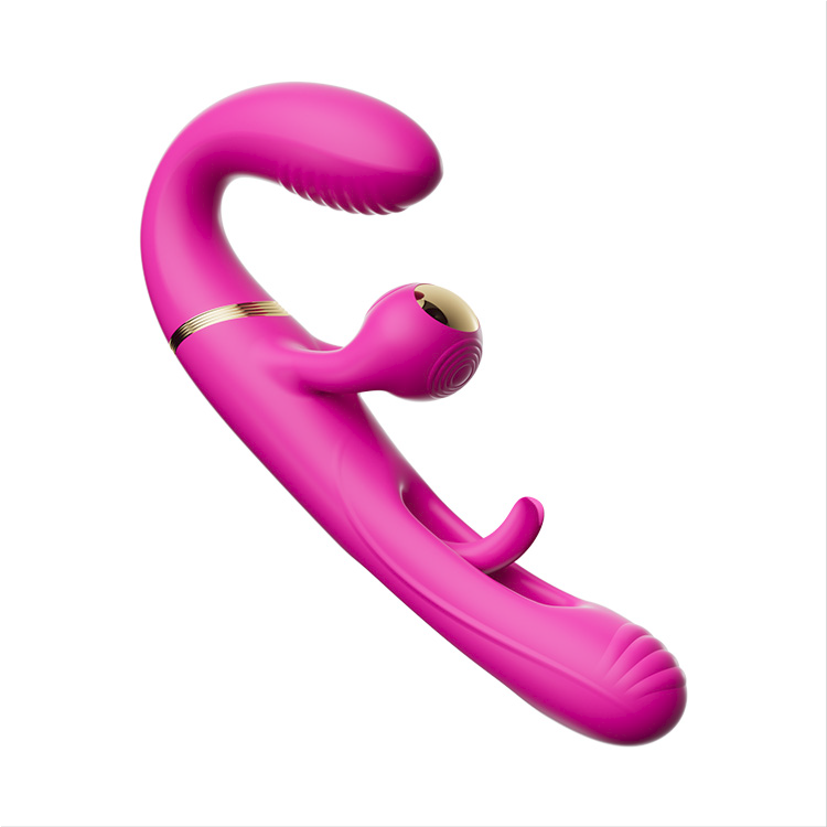 4-Motor Duebel-Säitgen Dildo mat 10 Vibratiouns- & Schlofmoudi