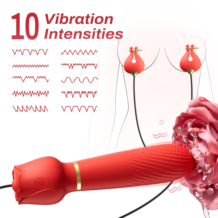 Klitoralvibrator mat Broschtklemmen