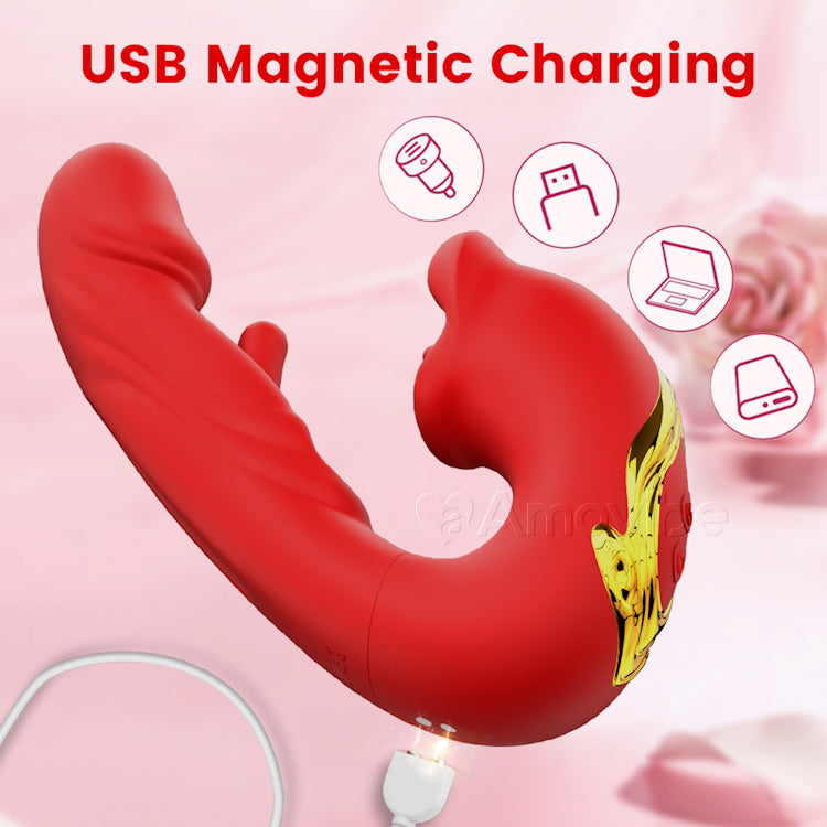 Flappenden Klitoris Vibrator mat Kussmond & Vibration