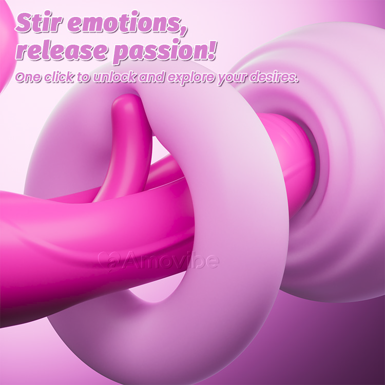 4-Motor Duebel-Säitgen Dildo mat 10 Vibratiouns- & Schlofmoudi