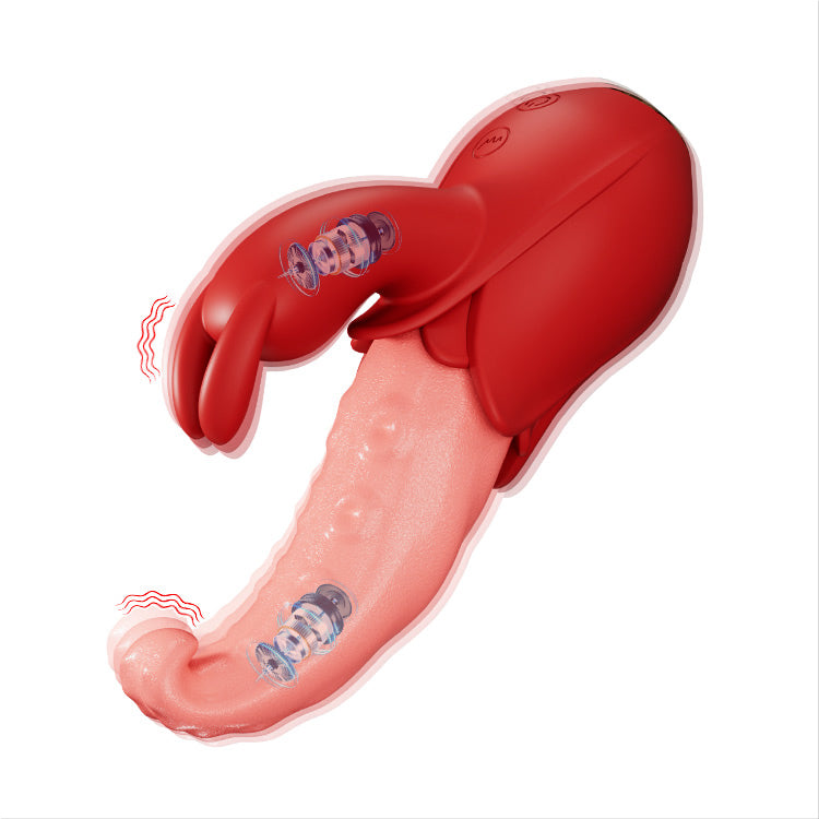 Zongvibrator 10 Modi, Duebel Stimulatioun, Flüsterroueg