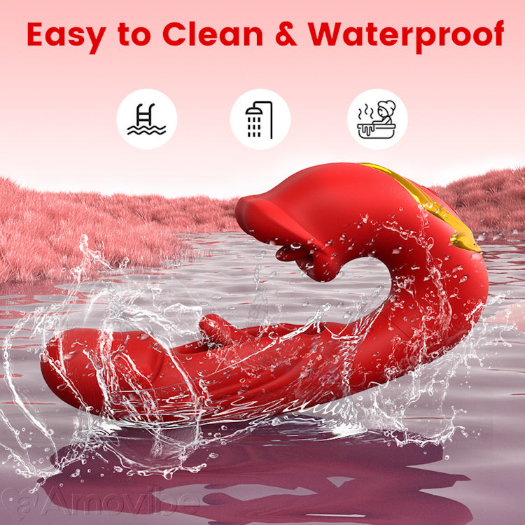 Flappenden Klitoris Vibrator mat Kussmond & Vibration