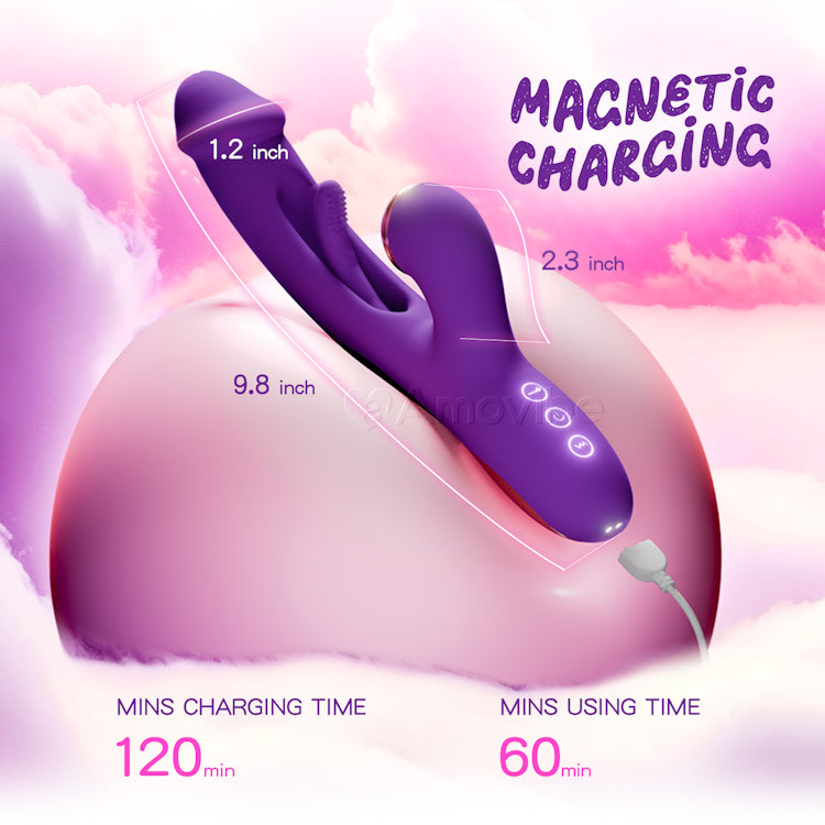 Innovative Flapping G Spot Vibrator mat Auswiesselbare Silikonhülsen fir Tapping, Kitzelen & Lecken Funktioun