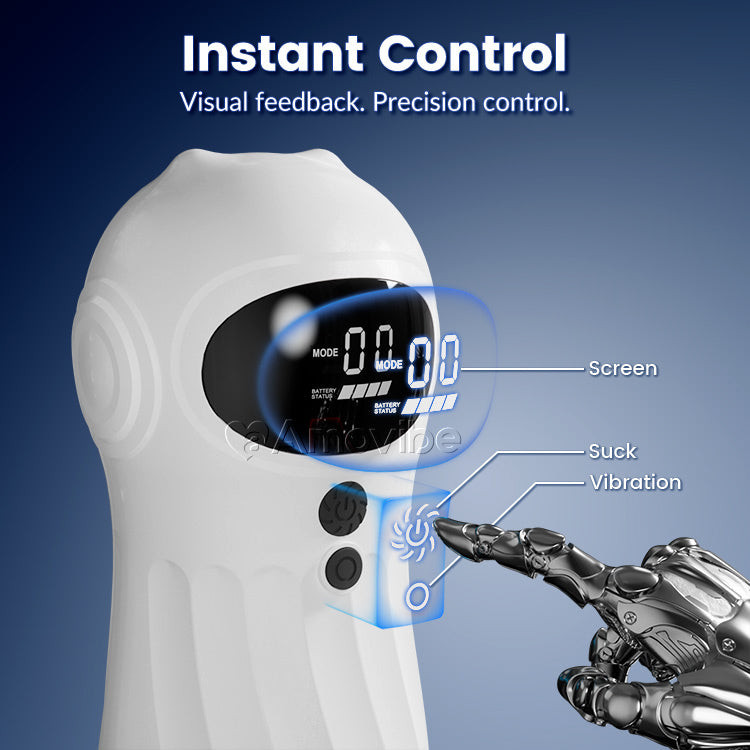 Automatesche männleche Masturbator – Saug & Vibratioun, App-Steierung