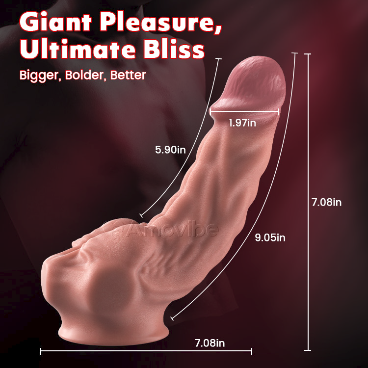 Biegsamen 9-Zoll Realisteschen Dildo mat Saugknapp