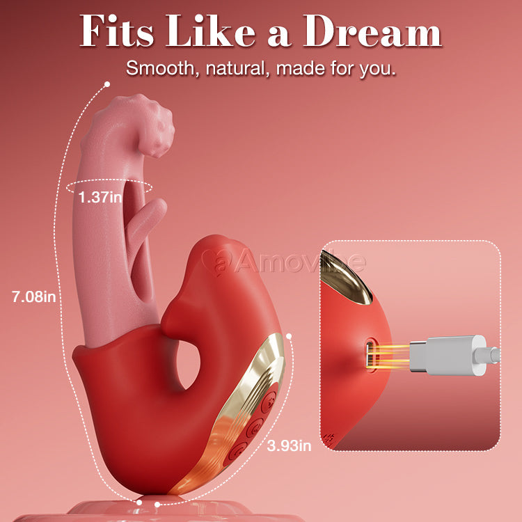 Klitoris-Flappervibrator – Waasserdicht mat Leck- & Teasing-Modi