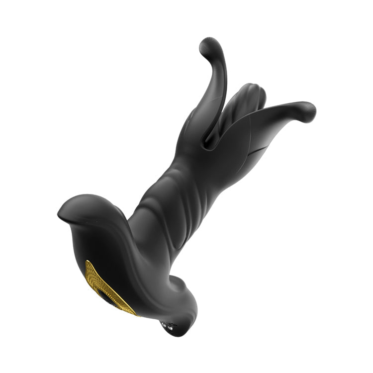 Fernsteierung Expansiv Anal Plug mat 9 Vibratiounsmodi