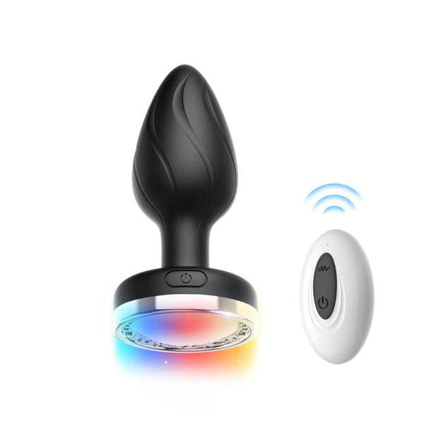 Vibréierenden Anal Plug mat LED